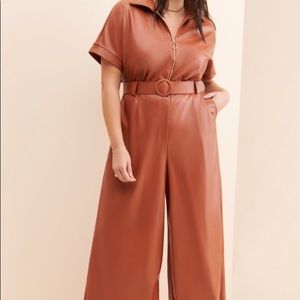 Brand new hutch vegan leather jumpsuit